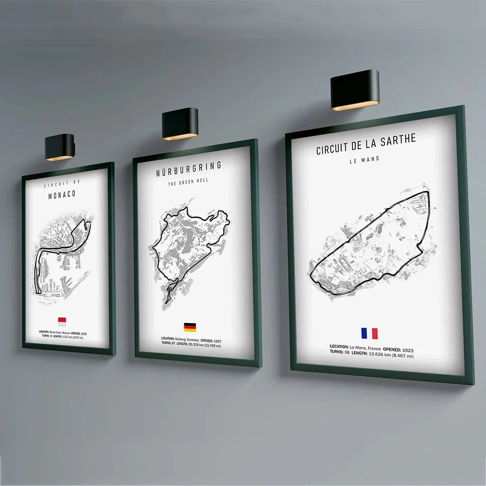 Formula 1 Internationa Track Circuit Canvas Painting F1 Wall Art Nordic Poster Aesthetic Motorsport Race Picture For Home Decor Formula 1 Internationa Track Circuit Canvas Painting F1 Wall Art Nordic Poster Aesthetic Motorsport Race Picture For Home Decor